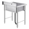 thumbnail image 2 of Yesurprise Gaomon Stainless Steel Sink Commercial Kitchen Prep & Utility Sink Free Standing Single Bowl, 2 of 9