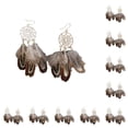 thumbnail image 3 of Guardurnaity 1 par de pendientes de mujer hermosas plumas exquisitas orejas moda creativa niñas joyería para decoración café ligero Type1 NO1, 3 of 6