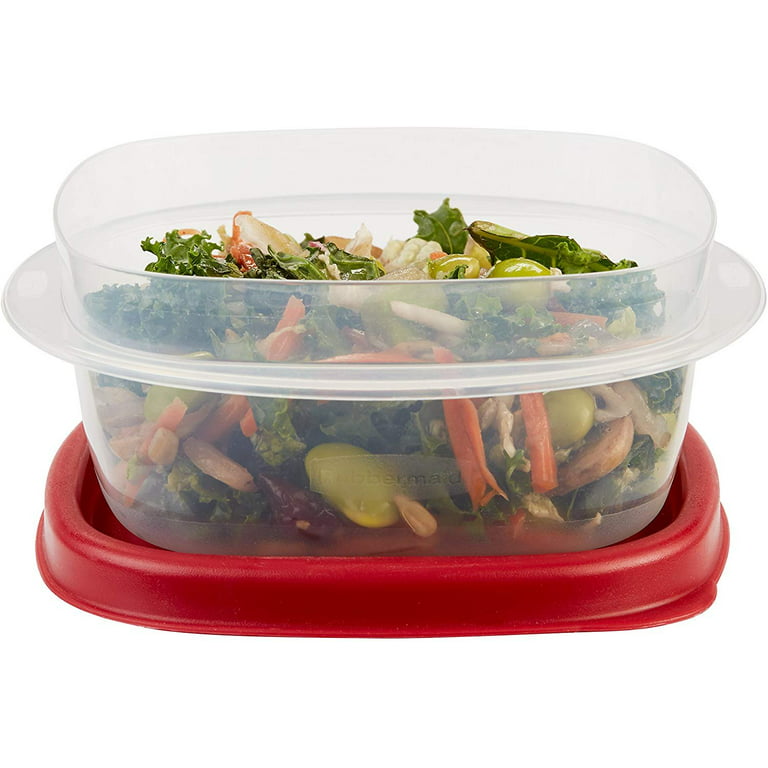 Rubbermaid Easy Find Lids Food Storage Containers, 1.25 Cup, Racer Red,  4-Piece Set