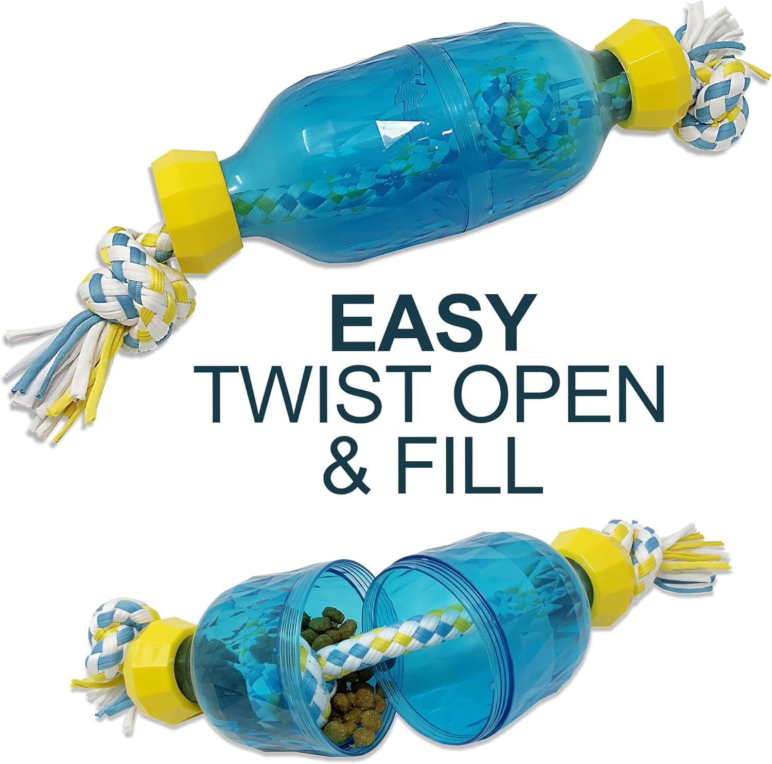 OurPets IQ Treat Tug & Activity Dog Puzzle & Rope Dog Toy, Size Large - 10.6" Length