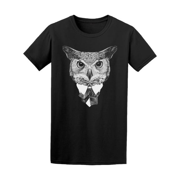 Owl In Suit T-Shirt Men -Image by Shutterstock, Male 3X-Large