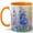 Orange, variant on Pastel Delphinium Flowers 11oz Ceramic Mug, Garden Coffee Cup