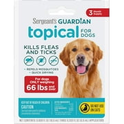 Sergeant's Guardian Topical Flea & Tick Treatment for Dogs over 66 lbs, 3-Month Supply, 3 Count