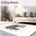 thumbnail image 2 of ODIKA 3'x5' Machine Washable Non-Slip Area Rug, Elegant Safari Animal Hooked Fiber Artistic Handicraft High Traffic Rug, Gray, 742316, 2 of 7