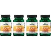 Swanson Biotin 5,000 mcg 30 Vegan Caps 4 Pack