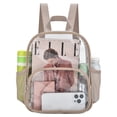 thumbnail image 1 of Mochila transparente Busiuw para eventos en estadios, 30 x 30 x 15 cm, color caqui, 1 of 7