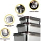 thumbnail image 3 of Elección ecológica, recipientes para alimentos de acero inoxidable sin BPA, mejore su preparación de comidas con un diseño a prueba de fugas, almacenamiento apilable para ahorrar espacio, disfrute de, 3 of 6