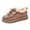 Khaki, variant on Women's Fuzzy Moccasin Shoes Fleece Lined Lace Up Flats Thick Sole Loafers Walking Shoes for Winter Casual