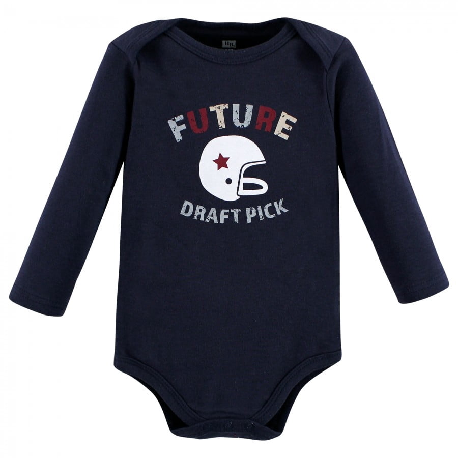 Hudson Baby Cotton Long-Sleeve Bodysuits, 5-Pack, Newborn- 24 Months
