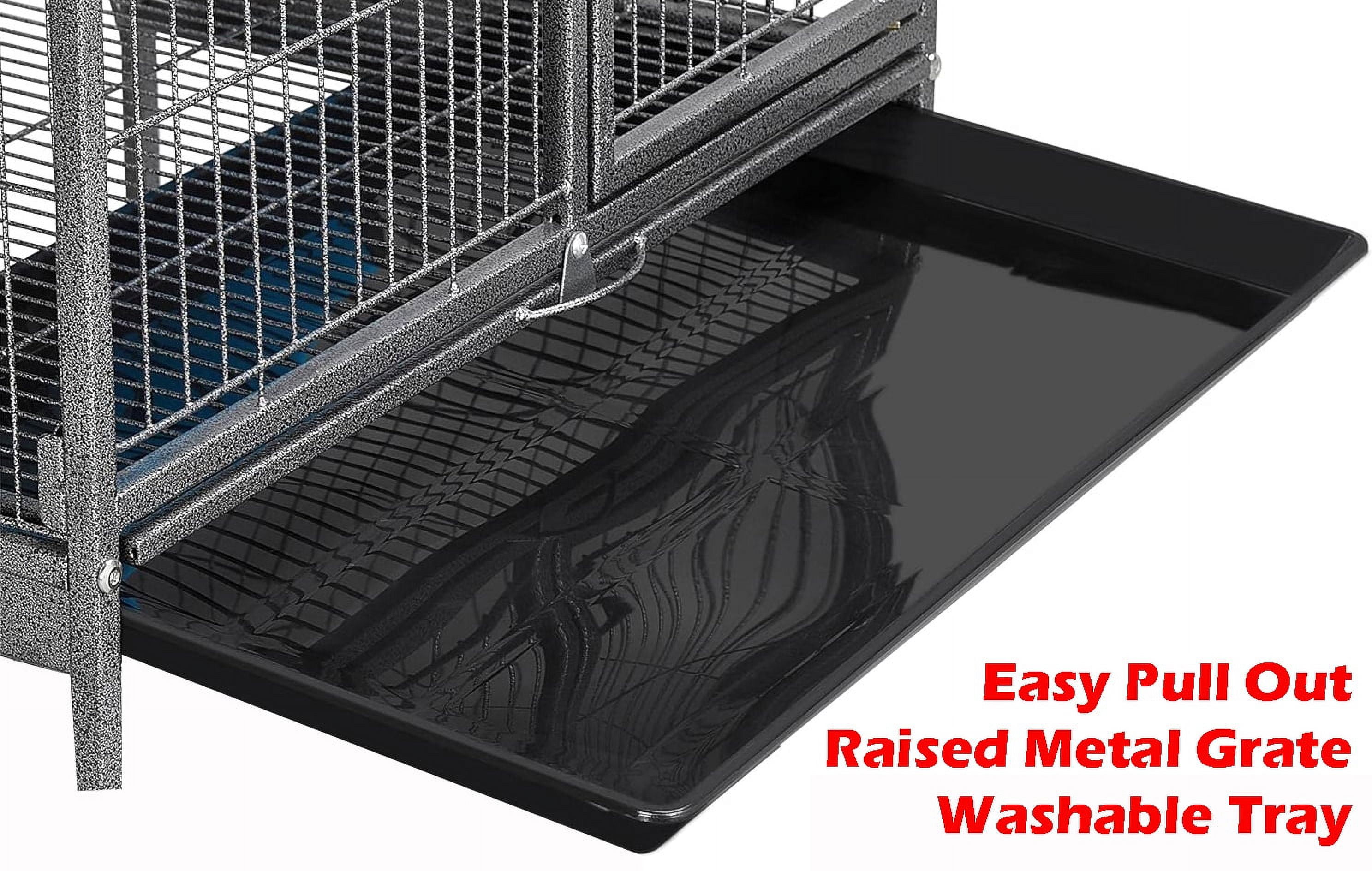 Deluxe Two Story Double Unit 4-Level Small Animal Critter Home Cage Hamster Habitat Mouse Rat Gerbil House Tight 1/2-inch Wire Spacing Rolling Cage for Ferret Hammock Chinchilla Sugar Glider