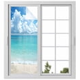 thumbnail image 2 of Ocean Blue Window Privacy Film, Beach Nature Coast Sea Shore Sky Seawater Static Cling UV Sun Blocking Tint Film Heat Control Windows Films for Bedroom Bathroom, Window Stickers 23.6"x59", 2 of 8