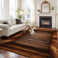 thumbnail image 2 of Brown Vintage Wooden Area Rugs 8'x10', Washable Small Throw Rugs for Living Room Patio, Retro Art Farmhouse Indoor Outdoor Rug Non-Slip Low Pile Carpet Runner Reversible Floor Mats, 2 of 8