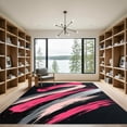 thumbnail image 2 of ODIKA 2'x3' Machine Washable Non-Slip Area Rug, Abstract Hot Pink High Traffic Rug, Pink, 1187355, 2 of 7