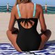 thumbnail image 2 of TaTaai Adjustable Strap Monokini Swimsuit for Women, Comfortable Lined Swimsuit with Mesh Panels, Versatile Swim Dress for Vacation Gift, 2 of 7
