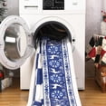 thumbnail image 5 of Garvee 6x9 ft Washable Rug, Non Slip Low Pile Christmas Rug, Indoor CheckeBlue Plaid Carpet for Kitchen, Entryway, Living Room, Bedroom, Blue, 5 of 5