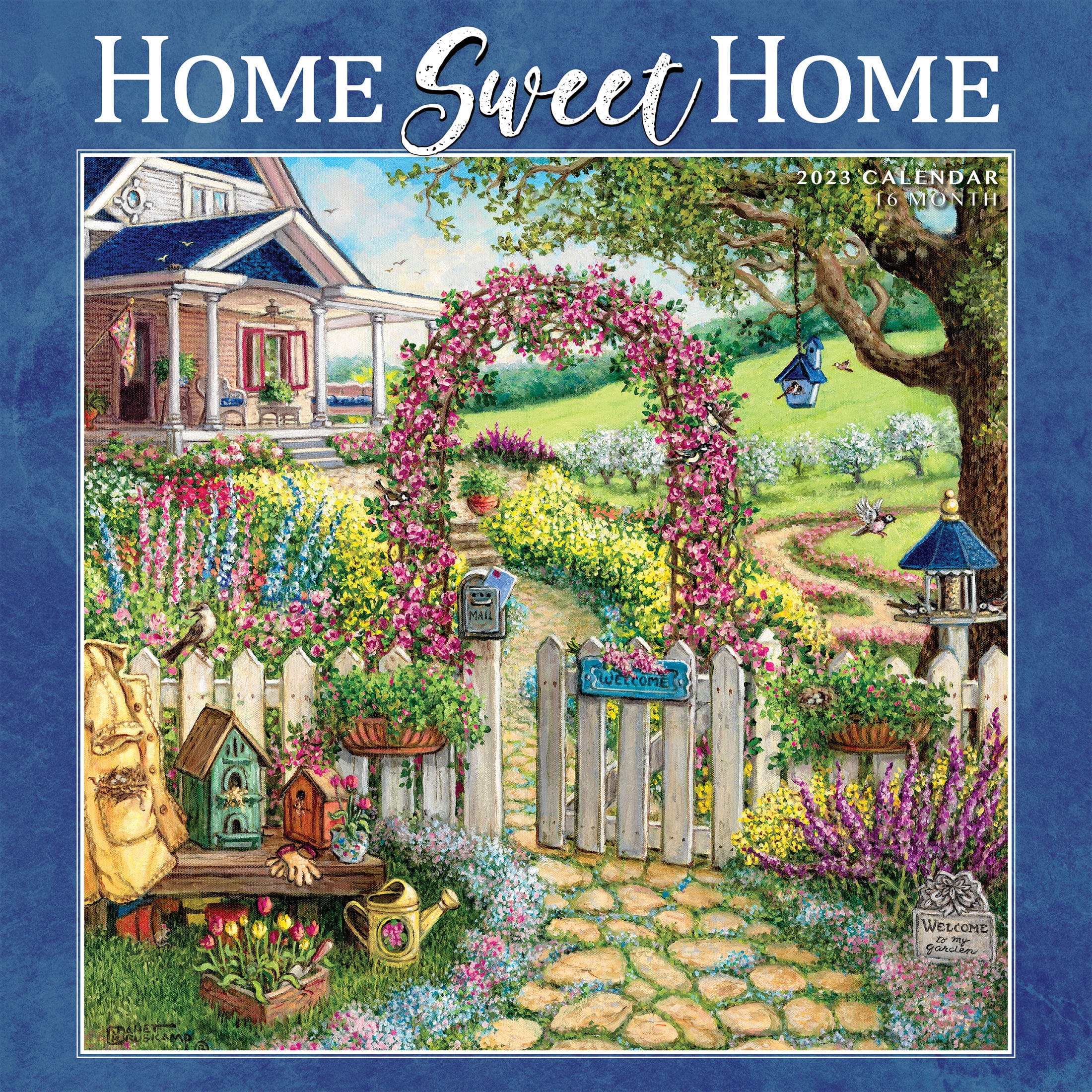 Home Sweet Home | 2023 12x24' (Hanging) 16 Month Wall Calendar | Hopper Studios