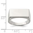 thumbnail image 4 of Sterling Silver 9x19mm Closed Back Signet Ring, 4 of 6