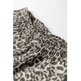 thumbnail image 5 of I AM A FASHION JUNKY Brown Leopard Print Raw Hem Elastic Waist Loose Pull On Jeans, 5 of 7