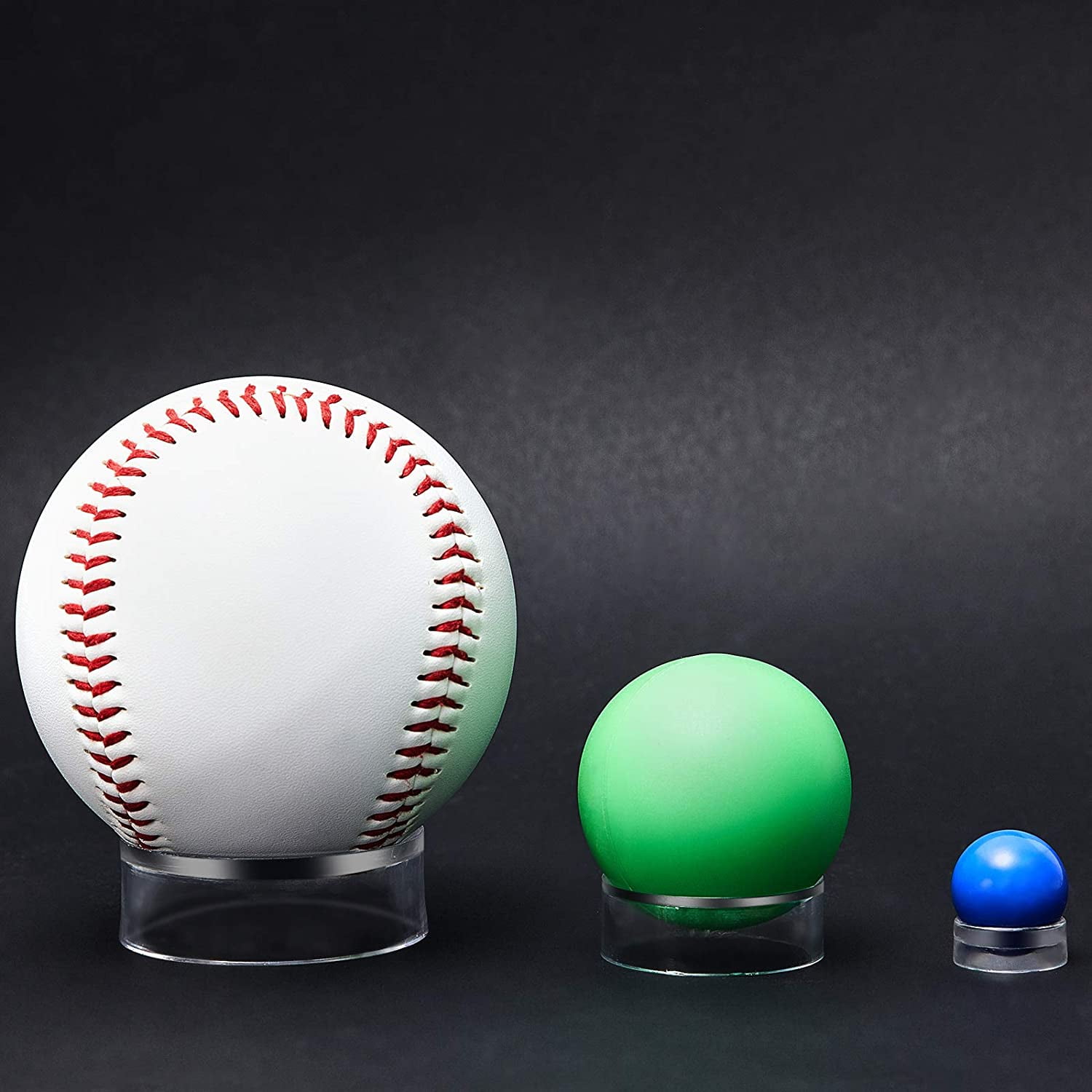 Présentoir Acrylique Pour Balles De Baseball, Tennis Ou Softball – Transparent Ou Noir, 5 X 3,5 Cm
