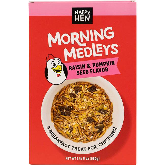 Happy Hen Treats 089-17026 Morning Medley Treats for Chickens - Raisin & Pumpkin - 1.5 lbs - Case of 6