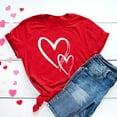 thumbnail image 5 of HongQid Women Short Sleeve Love Heart Graphic Funny Cute T Shirts Tee Casual Summer Tops Red Valentines(Gift Ideas), 5 of 5
