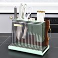 thumbnail image 1 of Estante de almacenamiento de cuchillos de lujo ligero para el hogar, estante de tabla de cortar integrado para cocina, palillos de drenaje, juego de lujo de luz verde matcha oso de fresa Electrónica, 1 of 7