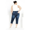 thumbnail image 2 of Avenue Women's Plus Size Butter Denim Pull On Crop Jean, 2 of 2