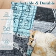 thumbnail image 4 of Cydiria Ocean Blue Modern Rug Non Slip Geometric Rug for Living Room, 2' x 3', 4 of 8