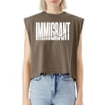 thumbnail image 5 of EcoLoom Immigrant Anti Racism Social Justice Cap Sleeve Muscle Crop Shirt Women Sleeveless Baby Tee, 5 of 5