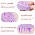 thumbnail image 5 of HEETA Scalp Massager Hair Growth, Soft Silicone Scalp Scrubber Shampoo Brush for Exfoliation, Dandruff Removal, Wet & Dry Use, Wheat Straw Purple, 5 of 8