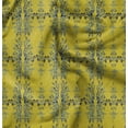 thumbnail image 1 of Soimoi Yellow Poly Georgette Fabric Leaf Floral Printed Craft Fabric by the Yard 42 Inch Wide, 1 of 6