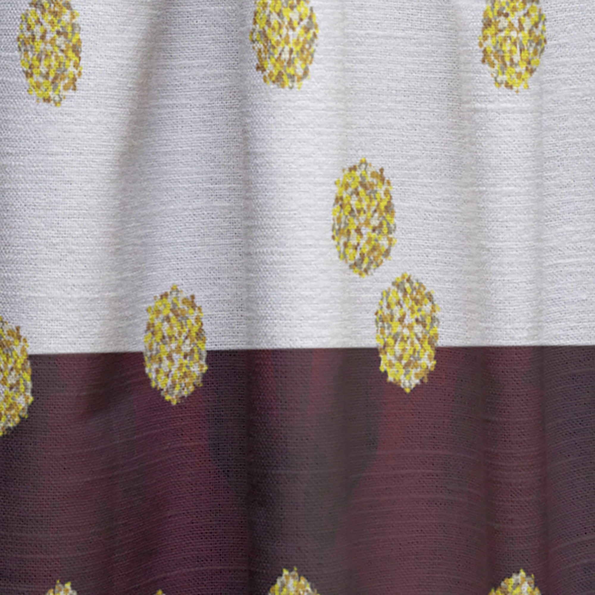 Designart 'Gold Polka Dot Retro Pattern I' Mid-Century Modern Curtain Panel