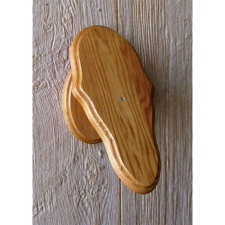 European Mount - Medium Oak Deer European Skull Mount Wall/Table Pedestal