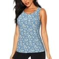 thumbnail image 1 of Fotbe Floral Retro Style Blusas Sin Mangas para Mujer – Estilo Casual, Corte Suelto, Slim-Fit, Cuello Redondo Deportivo, Tops de Verano para Gimnasio y Yoga-Large, 1 of 7