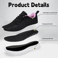 thumbnail image 3 of CZV Women's Breathable Mesh Walking Shoes, Lightweight Casual Sneakers, Comfortable Running Shoes for Gym, Work, Daily Wear and Travel.White&black&pink, 3 of 8
