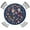 Navy Blue, variant on Spring Flower Round Fitted Tablecloth Colorful Wildflowers Leaf Black Watercolor Elastic Table Cloth Waterproof Oil Proof Seasonal Floral Table Cover Fits 45"-54" Round Tables for Party Dinner Decor