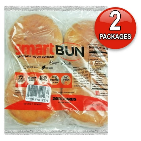 Smart Baking Company - ZERO Net Carbs, Gluten Free, Low Carb Hamburger Buns, 8 Buns (Best Bread Brand In India)