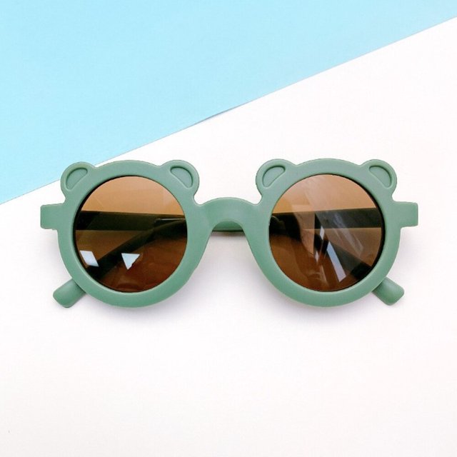 Gafas de sol con montura redonda para niños y niñas, lentes de sol con personalidad a la moda para fiesta, protección UV qiuyongming unisex