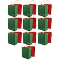 thumbnail image 6 of Howish Paper Candy Bag Xmas Gift Bags Red/Green with Twine Handle Kraft Paper (24pcs)(10.63"X8.19"X4.21"), 6 of 9