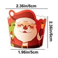 thumbnail image 3 of Btomtd 50 Count Christmas Baking Paper Cups for High Temperature Oven Use, Disposable Cake Cups and Muffin Liners, Holiday Themed Packaging for Home Baking, Red, 3 of 6