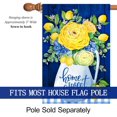 thumbnail image 2 of Home Sweet Home Blue and Yellow Flower Lemon Decoration Spring Summer Floral House Flag Buffalo Check Plaid Seasonal Holiday Outdoor Yard Banner 28" x 40", 2 of 6