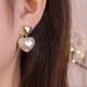 thumbnail image 3 of Pendientes de perlas shaofei con forma de corazón elegantes y dulces 2 x 4 cm, 3 of 5