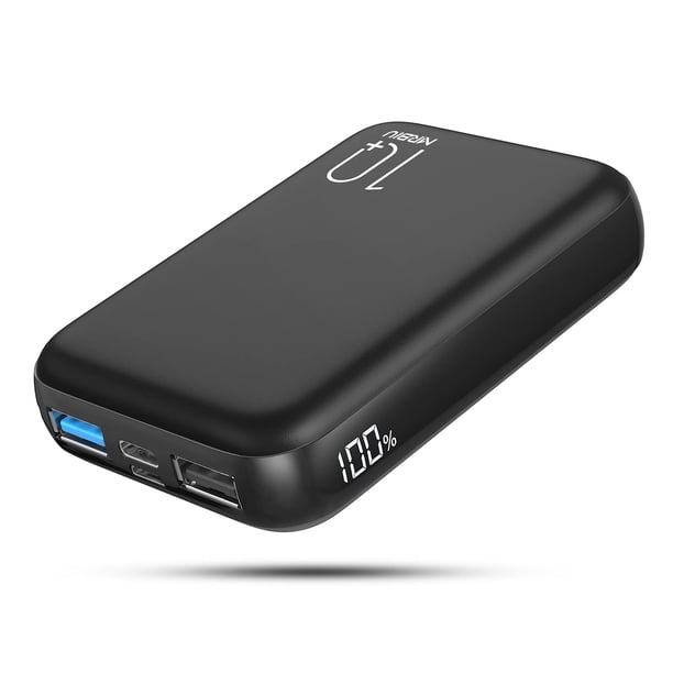 Mrbiu 5V 2A Paquete De Batería Para Chaleco Calefactable Micro Power Bank 10000Mah Para Chaqueta Calefactable Pantalla Lcd Usb Dual Cargador Portátil Batería Externa Para Iphone Android, Etc.