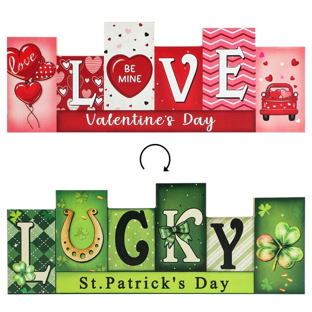 Letrero de mesa Sophena LUCKY LOVE San Patricio de San Valentín