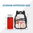 thumbnail image 2 of Minimochila transparente USPECLARE, aprobada para estadios, negra, 2 of 9