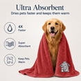 thumbnail image 6 of Dan River Dog Towel pack of 1 Soft Absorbent and Fast Drying Cotton Pet Towel - Salsa, 20x40 in, 6 of 9