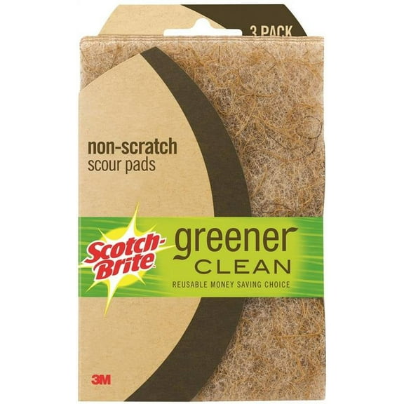 Scotch-Brite Greener Clean Non-Scratch Scour Pads, 3 Count