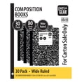 thumbnail image 5 of Pen+Gear Wide Ruled Composition Book, 7.5" x 9.75", Black and White Marble, 80 Sheets, 30 Count Pack, 5 of 5