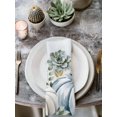 thumbnail image 2 of Fall Blue Pumpkins Cloth Napkins Set of 8 Reusable Dinner Napkins, Coastal Ocean Flower Eucalyptus Leaves Cocktail Napkin Washable Table Napkins for Wedding/Holiday Party/Baby Shower 20"x20", 2 of 7
