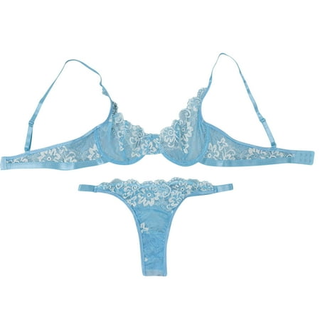 Puawkoer New Sexy Fashion Lace Garter Belt with Stockings Set Lingerie Underwear Sleepwear Steel Lace Bra Set Lingerie Ring Pajamas Garter